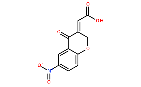 6-硝基-4-氧代-3-苯并二氫吡喃基乙酸