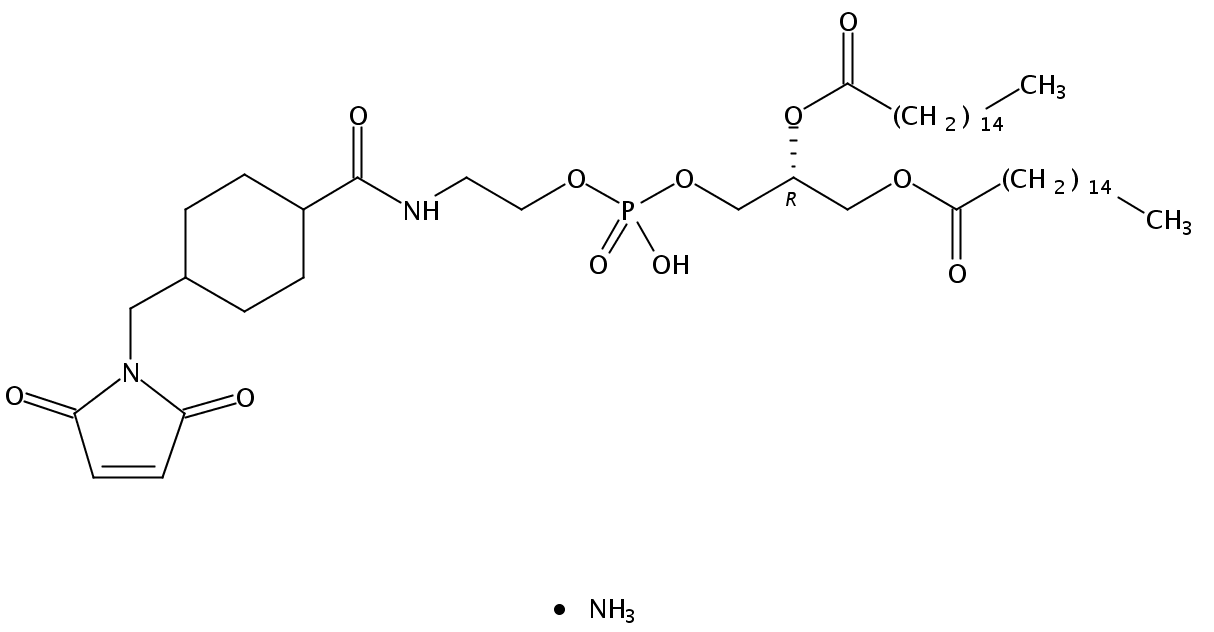 1,2-dipalmitoyl-sn-glycero-3-phosphoethanolamine-N-[4-(p-maleimidomethyl)cyclohexane-carboxamide] (sodium salt)