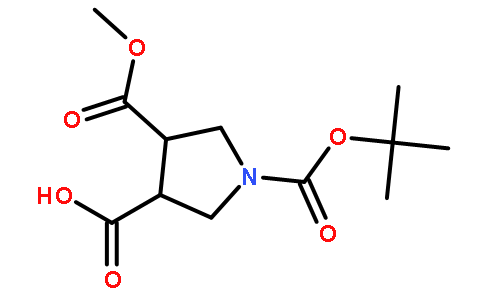 1-叔丁氧基-4-(甲氧羰基)吡咯啉-3-羧酸