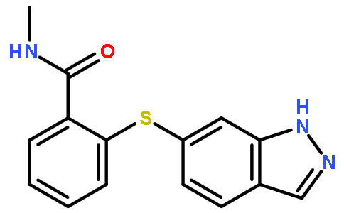 Benzamide, 2-​(1H-​indazol-​6-​ylthio)​-​N-​methyl-