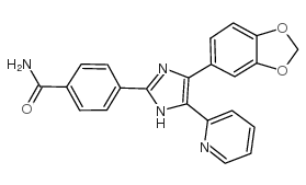 4-[4-(3,4-亚甲二氧基苯基)-5-(2-吡啶基)-1H-咪唑-2-基]-苯甲酰胺