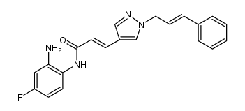 2-​Propenamide, N-​(2-​amino-​4-​fluorophenyl)​-​3-​[1-​[(2E)​-​3-​phenyl-​2-​propen-​1-​yl]​-​1H-​pyrazol-​4-​yl]​-​, (2E)​-