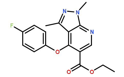 4-(4-氟苯氧基)-1,3-二甲基-1H-吡唑并[3,4-b]吡啶-5-羧酸乙酯