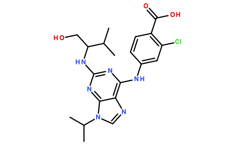 (2R)-2-[[6-[(3-氯-4-羧基苯基)氨基]-9-(1-甲基乙基)-9H-嘌呤-2-基]氨基]-3-甲基-1-丁醇