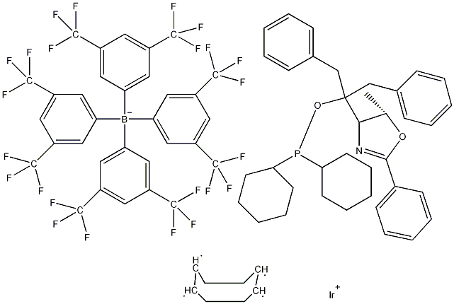 ((4S,5S)-(-)-O-[1-苄基-1-(5-甲基-2-苯基-4,5-二氢恶唑-4-基)-2-苯基乙基]-二环己基磷)(1,5-COD)铱 (I) 四三(3,5-双(三氟甲基)苯硼酸