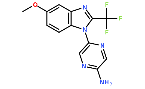 5-[5-甲氧基-2-三氟甲基-1H-苯并咪唑]-2-氨基吡嗪