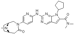7-环戊基-N,N-二甲基-2-[[5-[(1R,6S)-9-甲基-4-氧代-3,9-二氮杂双环[4.2.1]壬烷-3-基]-2-吡啶基]氨基]-7H-吡咯并[2,3-d]嘧啶-6-甲酰胺