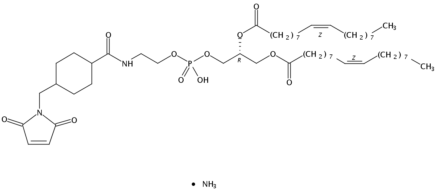 1,2-dioleoyl-sn-glycero-3-phosphoethanolamine-N-[4-(p-maleimidomethyl)cyclohexane-carboxamide] (sodium salt)