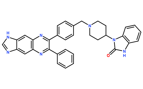 1-(1-(4-(6-苯基-1H-咪唑并[4,5-g]喹噁啉-7-基)苄基)哌啶-4-基)-1H-苯并[d]咪唑-2(3H)-酮