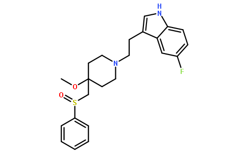 5-F氟-3-[2-[4-甲氧基-4-[[(r)-苯基亚磺酰基]甲基]-1-哌啶基]乙基]-1H-吲哚