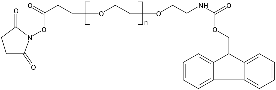 O-[2-(FMOC-氨基)-乙基]-O′-[3-(N-琥珀酰亚胺氧基)-3-氧代丙基]聚乙二醇 3000