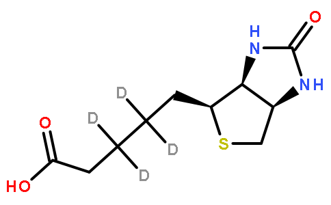 5-((3as,4s,6ar)-2-氧代六氢-1h-噻吩并[3,4-d]咪唑-4-基)戊酸-3,3,4,4-d4酸