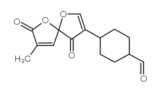 4-(3-methyl-2,9-dioxo-1,6-dioxaspiro[4.4]nona-3,7-dien-8-yl)cyclohexane-1-carbaldehyde