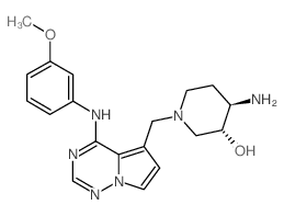 (3R,4R)-4-氨基-1-[[4-[(3-甲氧基苯基)氨基]吡咯并[2,1-f][1,2,4]三嗪-5-基]甲基]哌啶-3-醇