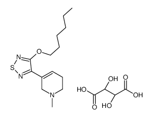 (2R,3R)-2,3-dihydroxybutanedioic acid,3-hexoxy-4-(1-methyl-3,6-dihydro-2H-pyridin-5-yl)-1,2,5-thiadiazole