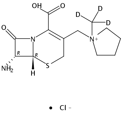 1-[[(6R,7R)-7-Amino-2-carboxy-8-oxo-5-thia-1-azabicyclo[4.2.0]oct-2-en-3-yl]methyl]-1-methylpyrrolidinium-d3 Chloride