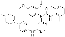 N-(2,4-二甲氧基苯基)-N'-(2,6-二甲基苯基)-N-[6-[[4-(4-甲基-1-哌嗪基)苯基]氨基]-4-嘧啶基]脲
