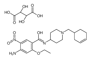 4-amino-N-[1-(cyclohex-3-en-1-ylmethyl)piperidin-4-yl]-2-ethoxy-5-nitrobenzamide,(2R,3R)-2,3-dihydroxybutanedioic acid