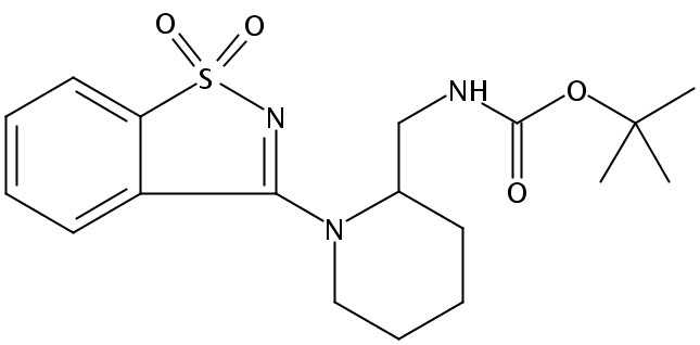 tert-Butyl ((1-(1,1-dioxidobenzo[d]isothiazol-3-yl)piperidin-2-yl)methyl)carbamate