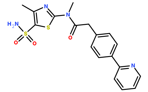 N-[5-(氨基磺酰基)-4-甲基-1,3-噻唑-2-基]-N-甲基-2-(4-吡啶-2-基苯基)乙酰胺