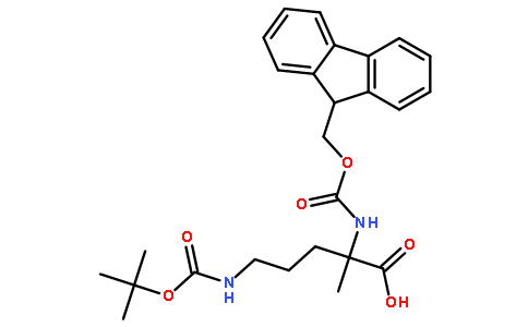(2R)-5-(tert-butoxycarbonylamino)-2-(9H-fluoren-9-ylmethoxycarbon ylamino)-2-methyl-pentanoic acid