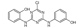 2-((4-chloro-6-((3-hydroxyphenyl)amino)-1,3,5-triazin-2-yl)amino)phenol
