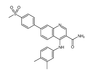 3-Quinolinecarboxamide, 4-[(3,4-dimethylphenyl)amino]-7-[4-(methylsulfonyl)phenyl]