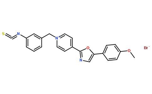 溴化1-(3-异硫氰基苯甲基)-4-[5-(4-甲氧苯基)-1,3-噁唑-2-基]吡啶正离子