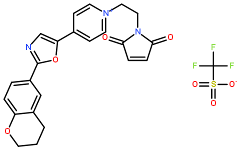 N-(N'-Maleinimidyl-2-ethyl)-4-(2-(6-(3,4-dihydro-2H-1-benzopyranyl))-5-oxyzolyl) pyridinium triflate