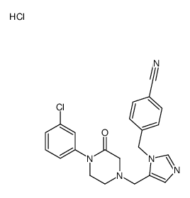 4-((5-((4-(3-氯苯基)-3-氧代哌嗪-1-基)甲基)-1H-咪唑-1-基)甲基)苯甲腈盐酸盐