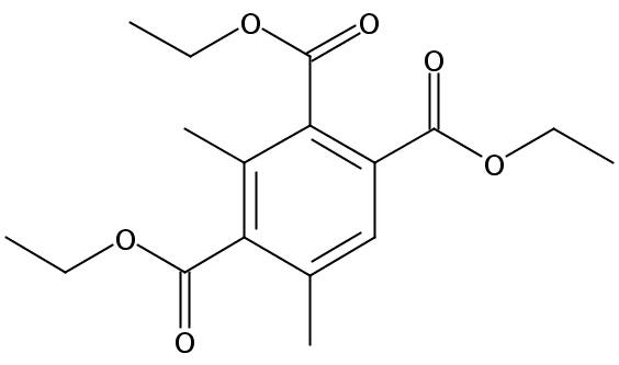 • 1,2,4-Benzenetricarboxylic acid, 3,5-dimethyl-, 1,2,4-triethyl ester