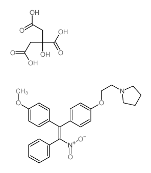 2-hydroxypropane-1,2,3-tricarboxylic acid,1-[2-[4-[(E)-1-(4-methoxyphenyl)-2-nitro-2-phenylethenyl]phenoxy]ethyl]pyrrolidine