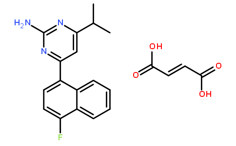 4-(4-氟-1-萘基)-6-异丙基-2-嘧啶胺马来酸盐