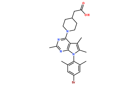 2-(1-(7-(4-溴-2,6-二甲基苯基)-2,5,6-三甲基-7h-吡咯并[2,3-d]嘧啶-4-基)哌啶-4-基)乙酸
