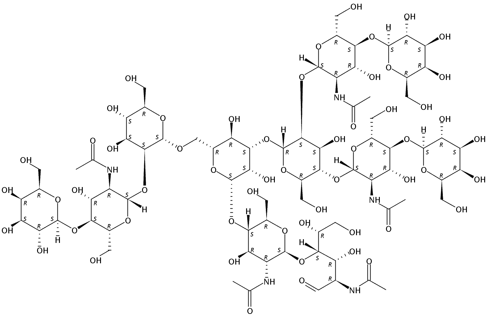 Asialo, galactosylated, triantennary (NA3)