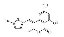 Benzoic acid, 2-[2-(5-bromo-2-thienyl)ethenyl]-4,6-dihydroxy-, ethyl ester