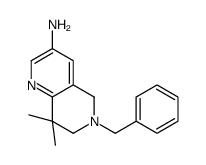 6-benzyl-8,8-dimethyl-5,7-dihydro-1,6-naphthyridin-3-amine