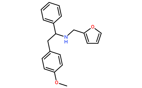 呋喃-2-甲基-[2-(4-甲氧基-苯基)-1-苯基-乙基]-胺