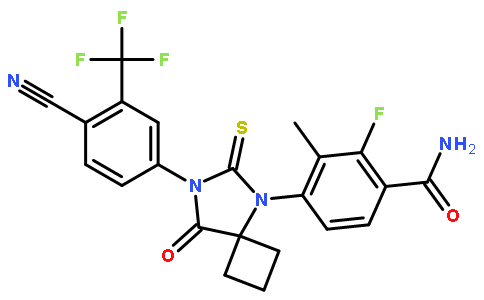 4-[7-[4-cyano-3-(trifluoromethyl)phenyl]-8-oxo-6-sulfanylidene-5,7-diazaspiro[3.4]octan-5-yl]-2-fluoro-N-methylbenzamide