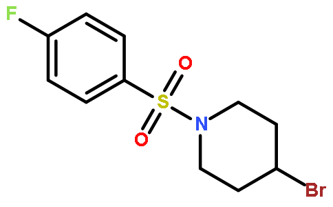 4-bromo-1-(4-fluorophenyl)sulfonylpiperidine