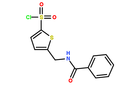 5-ó(苯甲酰胺)甲基]噻酚-2-磺酰氯