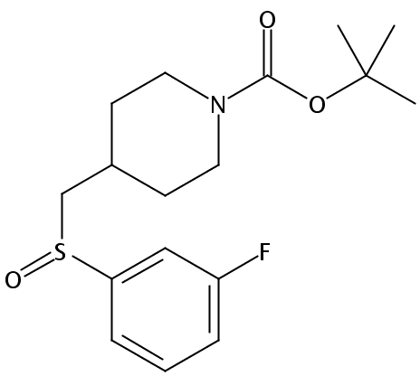 tert-Butyl 4-(((3-fluorophenyl)sulfinyl)methyl)piperidine-1-carboxylate