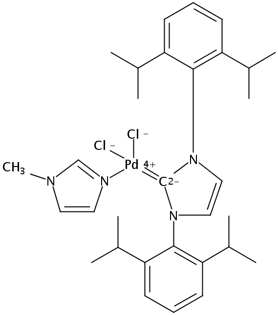 Palladium, [1,3-bis[2,6-bis(1-methylethyl)phenyl]-1,3-dihydro-2H-imidazol-2-ylidene]dichloro(1-methyl-1H-imidazole-kN3)-, (SP-4-1)-