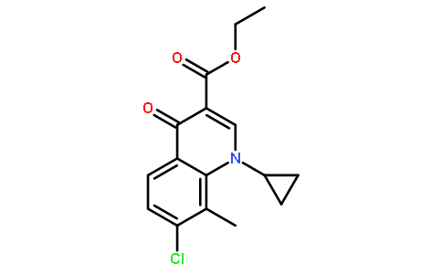 7-氯-1-环丙基-8-甲基-4-氧代-1,4-二氢-3-喹啉羧酸乙酯