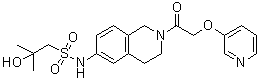 2-羟基-2-甲基-N-[1,2,3,4-四氢-2-[2-(3-吡啶基氧基)乙酰基]-6-异喹啉基]-1-丙烷磺酰胺