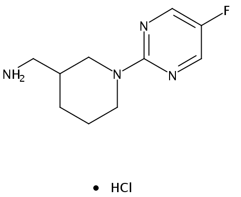 (1-(5-fluoropyrimidin-2-yl)piperidin-3-yl)methanamine hydrochloride