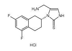 2H-​Imidazole-​2-​thione, 5-​(aminomethyl)​-​1-​[(2R)​-​5,​7-​difluoro-​1,​2,​3,​4-​tetrahydro-​2-​naphthalenyl]​-​1,​3-​dihydro-​, hydrochloride (1:1)
