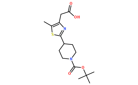 {2-[1-(叔丁氧羰酰)哌啶-4-基]-5-甲基-1,3-噻唑-4-yl}乙酸