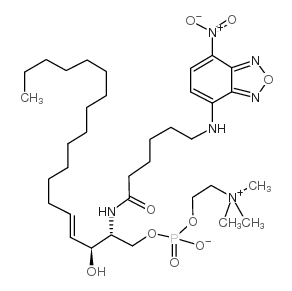 N-[6-[(7-nitro-2-1,3-benzoxadiazol-4-yl)amino]hexanoyl]-sphingosine-1-phosphocholine
