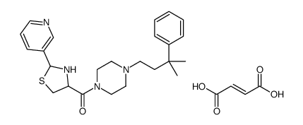 but-2-enedioic acid,[4-(3-methyl-3-phenylbutyl)piperazin-1-yl]-(2-pyridin-3-yl-1,3-thiazolidin-4-yl)methanone
